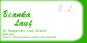 bianka lauf business card